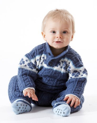 Strickmuster - Pullover mit Musterborte, Hose und Mütze Strickmuster - Pullover mit Musterborte, Hose und Mütze