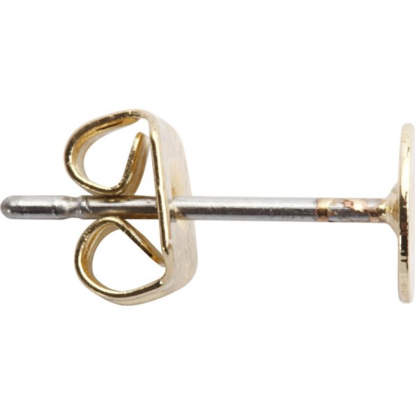 Ohrstecker mit Plättchen - vergoldet - 10 Stk Ohrstecker mit Plättchen - vergoldet - 10 Stk