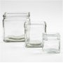 Quadratische Teelichthalter - 5,5 x 5,5 cm - 12 Stk