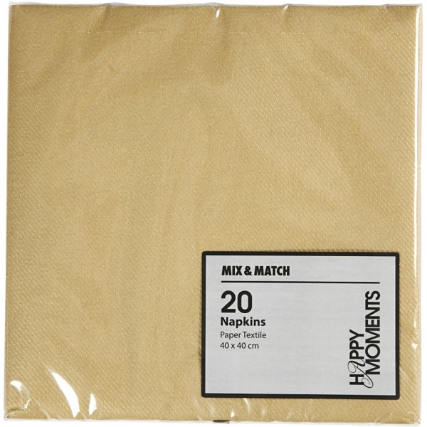 Servietten - Gold - 20 Stk Servietten - Gold - 20 Stk