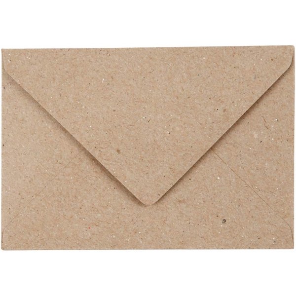 Recycelter Umschlag - Natur - 7,8 x 11,5 cm - 50 Stk Recycelter Umschlag - Natur - 7,8 x 11,5 cm - 50 Stk