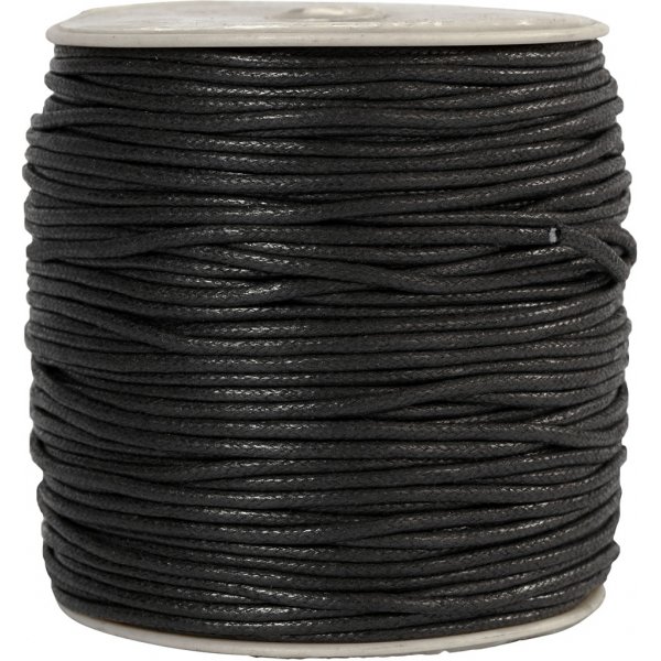 Baumwollschnur - Schwarz - 100 m - Ø2 mm Baumwollschnur - Schwarz - 100 m - Ø2 mm