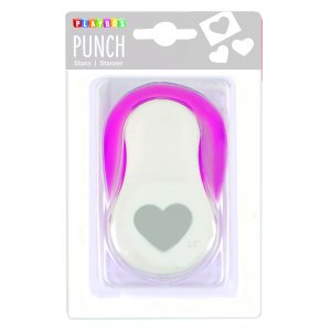 Locherherz 3,8 cm - Rosa/Weiß Locherherz 3,8 cm - Rosa/Weiß