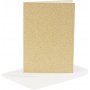 Karten und Umschlge - Gold - Glitzer - 11,5 x 16,5 cm - 4 Sets