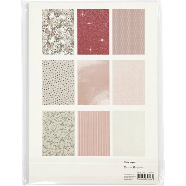 Vivi Gade Designpapier in Blöcken - Beige/Rosa - 24 Blatt Vivi Gade Designpapier in Blöcken - Beige/Rosa - 24 Blatt