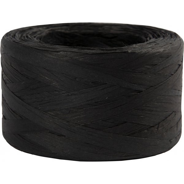 Raffia-Papiergarn - Schwarz - 100 m Raffia-Papiergarn - Schwarz - 100 m