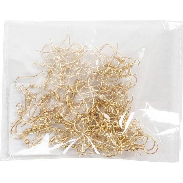 Französische Ohrhaken - vergoldet - 100 Stk Französische Ohrhaken - vergoldet - 100 Stk