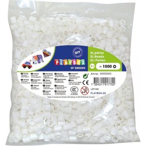 Pfeifenperlen XL - weiß - 1000 Stk Pfeifenperlen XL - weiß - 1000 Stk