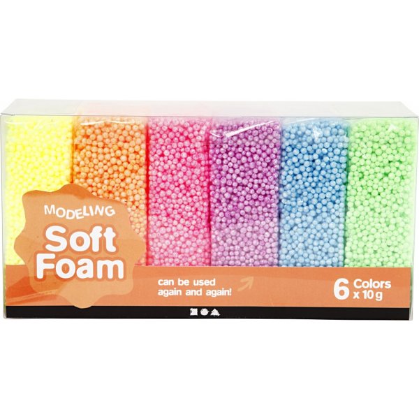 Soft Foam - Neonfarben - 6 x 10 g Soft Foam - Neonfarben - 6 x 10 g
