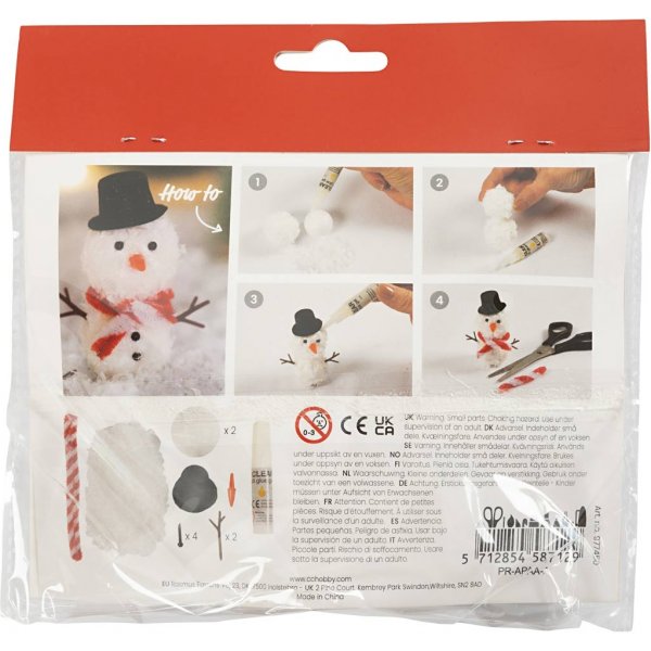 Mini-DIY-Kit Weihnachtsmanntür - Schneemann Mini-DIY-Kit Weihnachtsmanntür - Schneemann