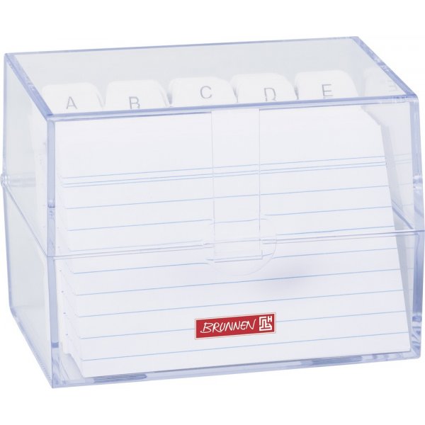 Kartenbox mit Register - A7 - transparent