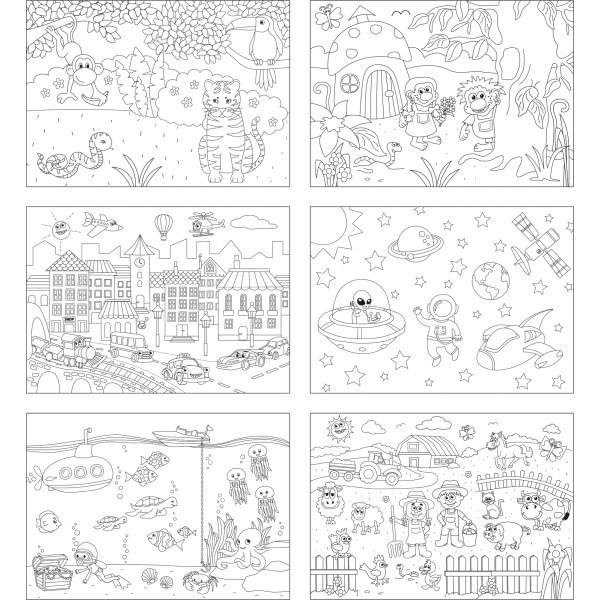 Tischsets zum Ausmalen - 24 Stk Tischsets zum Ausmalen - 24 Stk