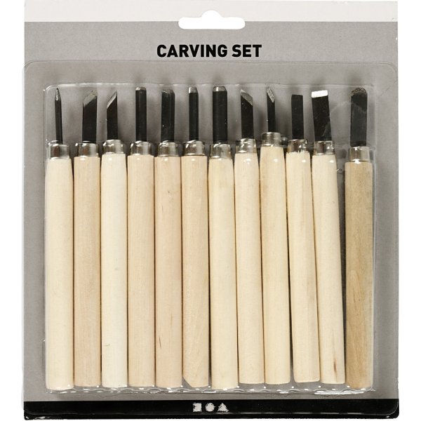 Holzschnitzset - 12 Werkzeuge