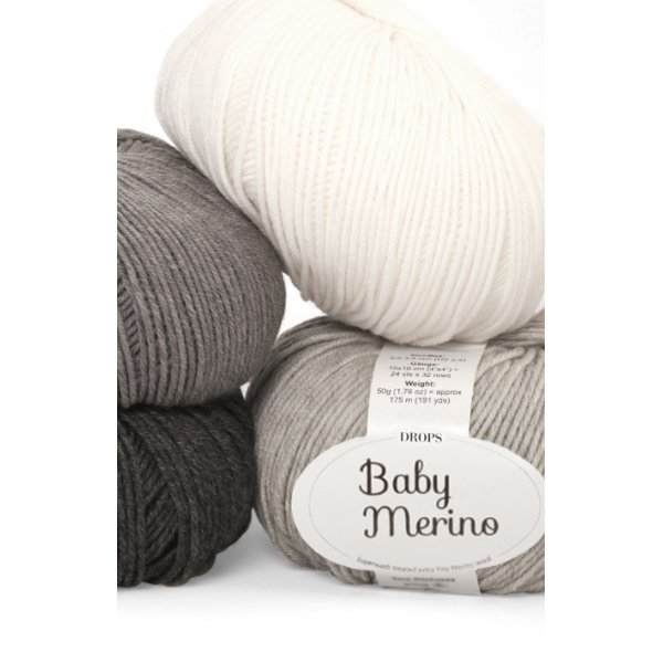 Drops Baby Merino-Garn - 50 g (ca. 40 verschiedene Farben zur Auswahl) Drops Baby Merino-Garn - 50 g (ca. 40 verschiedene Farben zur Auswahl)