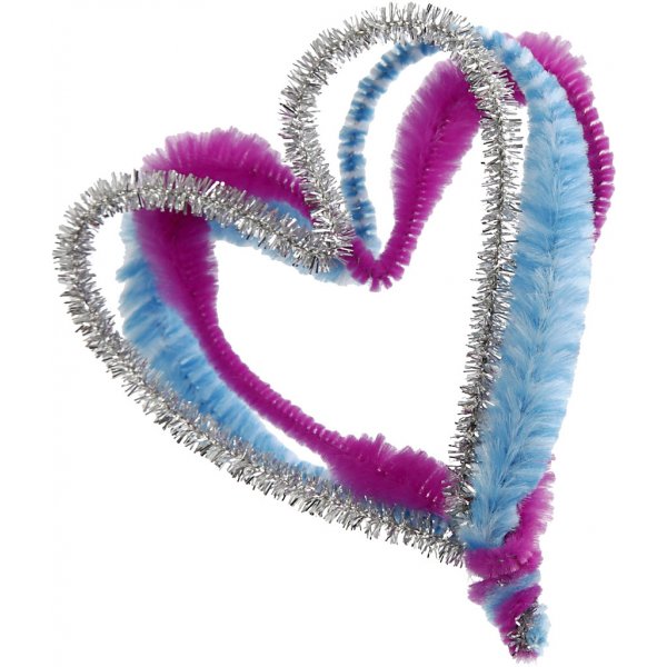 Spa mit Klemmen und Pfeifenreinigern - bunt gemischt