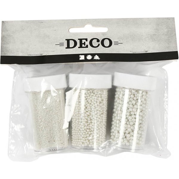 Mini-Glaskugeln - Perlmutt - 3 x 45 g Mini-Glaskugeln - Perlmutt - 3 x 45 g