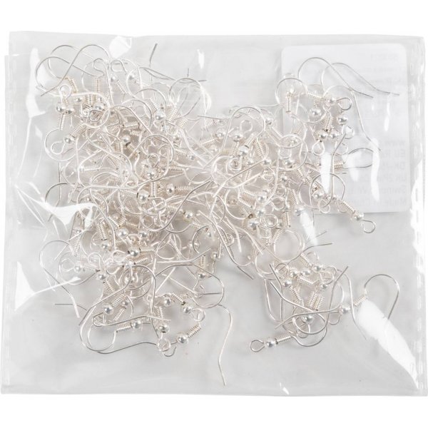 Französische Ohrhaken - versilbert - 100 Stk Französische Ohrhaken - versilbert - 100 Stk