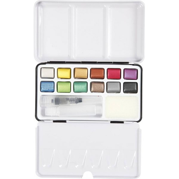 Art Aqua Aquarellfarben - Metallicfarben - 12 Stk