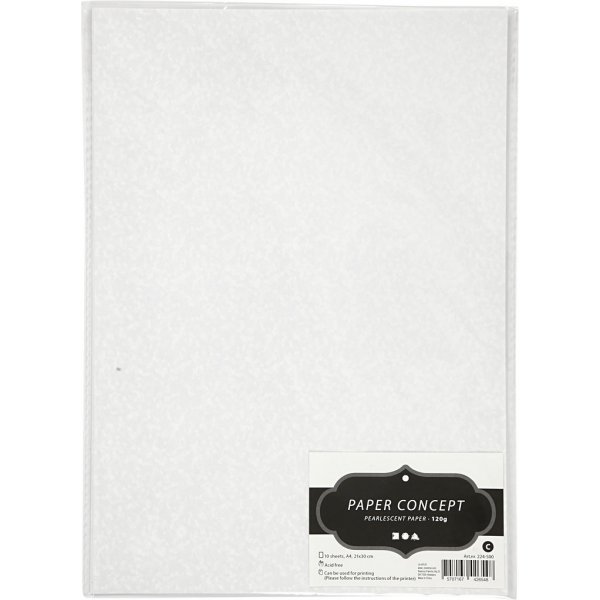 Perlmuttpapier - weiß - Perlmutt - 10 Blatt Perlmuttpapier - weiß - Perlmutt - 10 Blatt