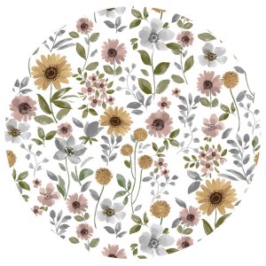 Wachstuch mit Pflanzenmotiv - Rosa Wachstuch mit Pflanzenmotiv - Rosa