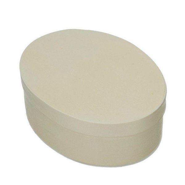 Sperrholzkiste  150 x 110 mm H 50 mm - unbehandelt oval