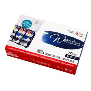 Aquarellfarben-Set ROSA Gallery - Metalldose 12 x 2,5 ml Aquarellfarben-Set ROSA Gallery - Metalldose 12 x 2,5 ml