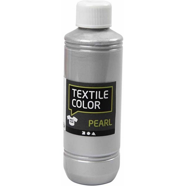 Textilfarbe - Silber - Perlmutt - 250 ml Textilfarbe - Silber - Perlmutt - 250 ml