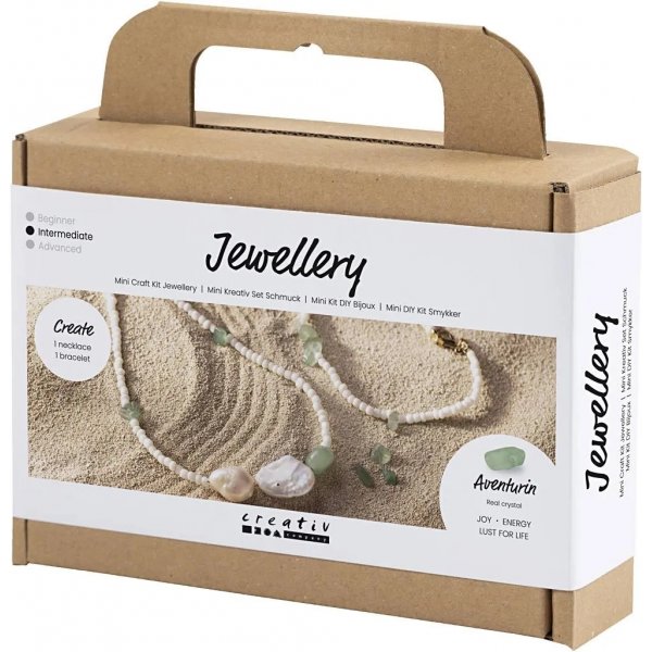 Mini-DIY-Kit Schmuck, Halsketten und Armbänder aus Aventurin Mini-DIY-Kit Schmuck, Halsketten und Armbänder aus Aventurin