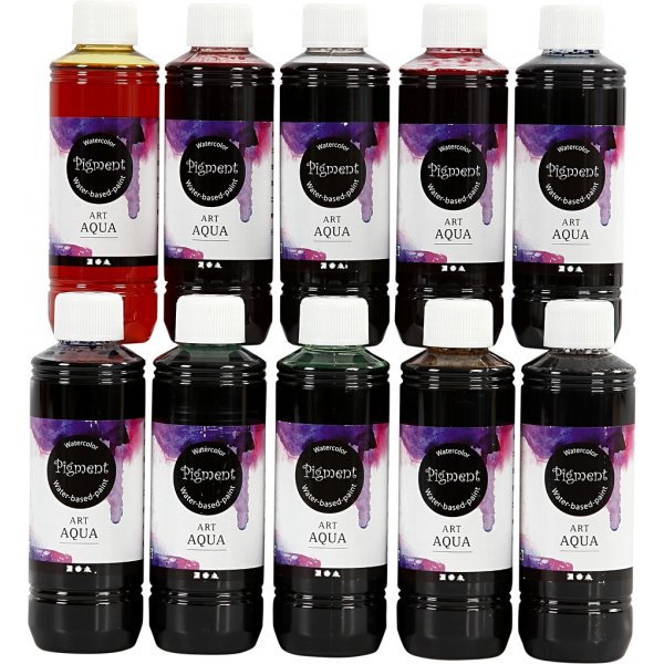 Flssige Aquarellfarbe - Mischfarben - 10 x 250 ml