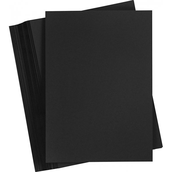 Farbiger Karton - Schwarz - A4 - 180 g - 100 Blatt