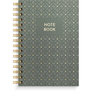 Notizbuch A5, grün gemustert, liniert, Spiralbindung Notizbuch A5, grün gemustert, liniert, Spiralbindung