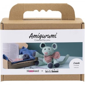 DIY-Set Amigurumi Maus Mint - 1 Packung. DIY-Set Amigurumi Maus Mint - 1 Packung.