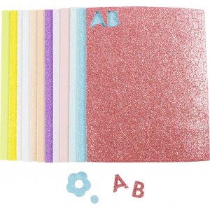 Dekorative Schaumstoffplatte aus Gummi, 14 x 25 cm, 2 mm, Pastellfarben, 12 Stück Dekorative Schaumstoffplatte aus Gummi, 14 x 25 cm, 2 mm, Pastellfarben, 12 Stück