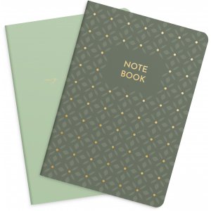 Notizbücher, grün & gemustert, liniert - 2er-Pack Notizbücher, grün & gemustert, liniert - 2er-Pack