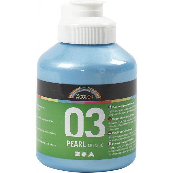 Schulfarbe Acryl - Metallic - Hellblau - Metallic - 500 ml Schulfarbe Acryl - Metallic - Hellblau - Metallic - 500 ml