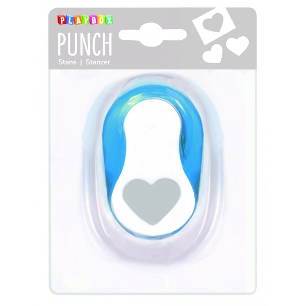 Stanzherz 2,5 cm - Blau/Wei�