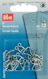 Korsettkäfig Messing Nr. 13, groß silberfarben, 6 Stk Korsettkäfig Messing Nr. 13, groß silberfarben, 6 Stk