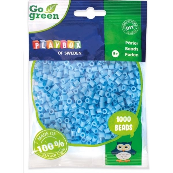 Rhrenperlen Go green 1000 Stck Hellblau