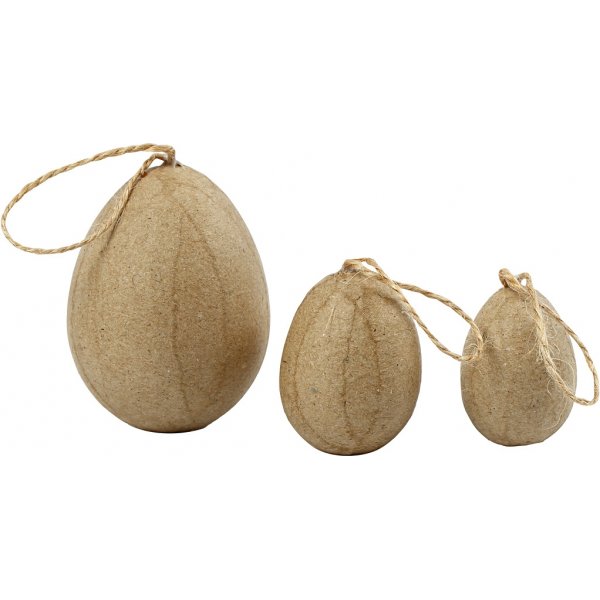Eier - Pappmaché - 6 Stk Eier - Pappmaché - 6 Stk