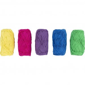 Baumwollgarn 8/4, gemischte Farben, 5 x 50 m, 5 x 20 g Baumwollgarn 8/4, gemischte Farben, 5 x 50 m, 5 x 20 g