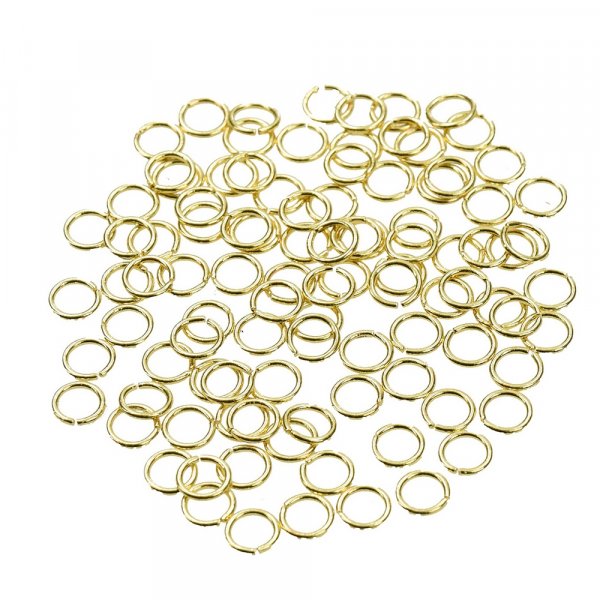 Ringschlaufe 5 x 0,7 mm - vergoldet 100 Stk. runden