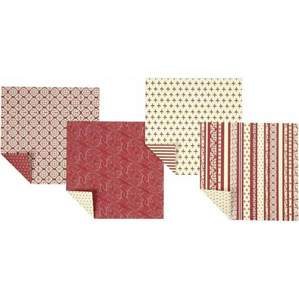 Origamipapier - rot/weiß - 15 x 15 cm - 50 Blatt Origamipapier - rot/weiß - 15 x 15 cm - 50 Blatt