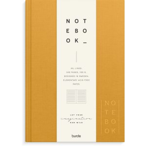 Notizbuch, textil, senffarben, A5, liniert Notizbuch, textil, senffarben, A5, liniert