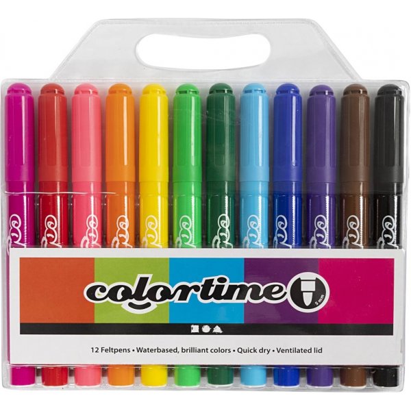 Colortime Bleistifte - Standardfarben - 2 mm - 12 Stk Colortime Bleistifte - Standardfarben - 2 mm - 12 Stk