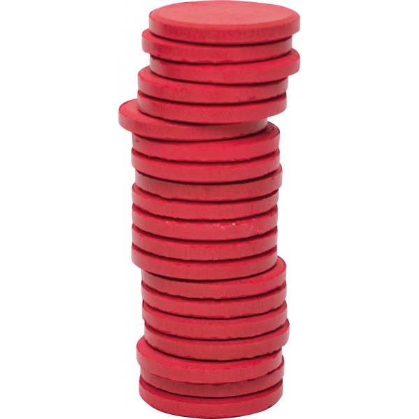 Farbpucks  30 mm - dunkelrot - 20 Stk