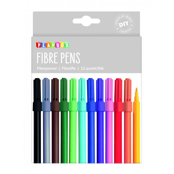 Faserstift 12 Stück schmal Faserstift 12 Stück schmal