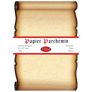 Papier mit Pergamentstruktur, 130 g, A4 - 5 Blatt Papier mit Pergamentstruktur, 130 g, A4 - 5 Blatt