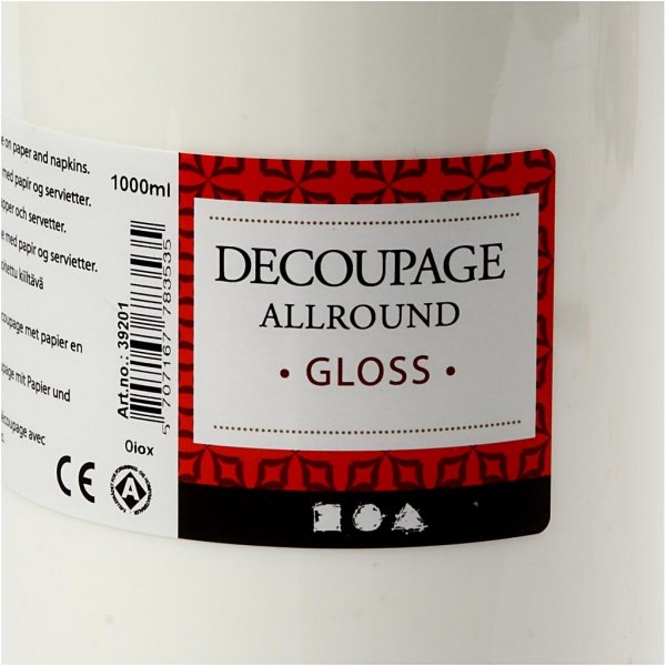 Decoupage-Lack - Allround - glänzend - 1000 ml Decoupage-Lack - Allround - glänzend - 1000 ml