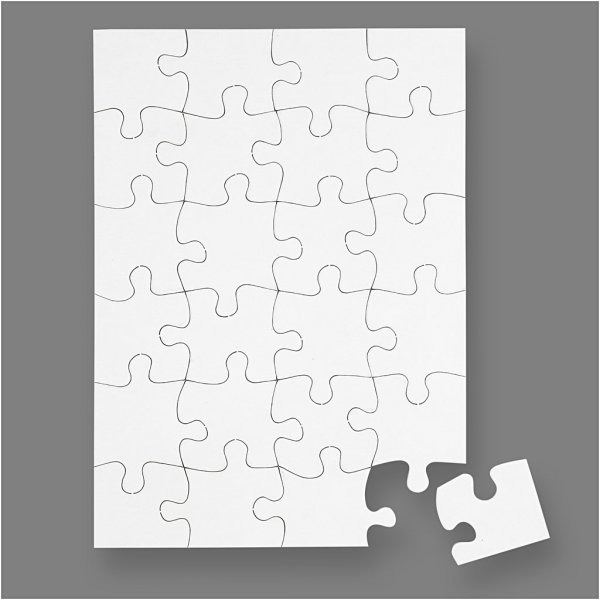 Puzzle - weiß - 15 x 21 cm - 16 Teile Puzzle - weiß - 15 x 21 cm - 16 Teile