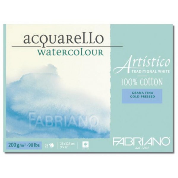Fabriano Aquarellblock 200 g feine Gräng Fabriano Aquarellblock 200 g feine Gräng